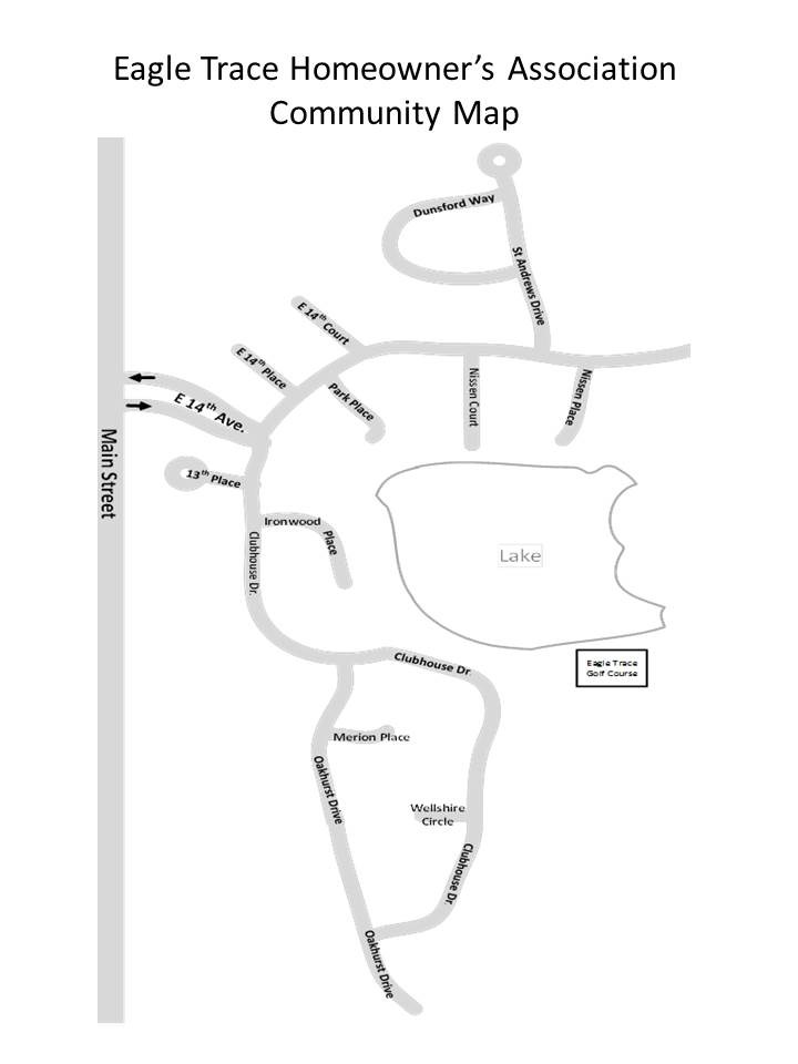 Eagle Trace Homeowners Association Community Map